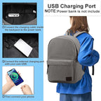 SUPACOOL Casual Laptop Backpack for Men and Women, Backpack for College, USB Charging Port, Lightweight Back Pack