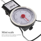 Lurrose Portable Mini Spring Fish Luggage Scale 35kg Hanging Weighing Scale Handheld Travel Bag Weight Measurement Tool