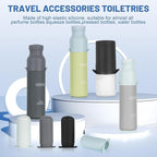 Mrsdry Bottle Covers for Travel, Elastic Sleeves for Leak Proofing, Silicone toiletry Containe sleeves, Leak Locks Travel Accessories for Shampoo Conditioner Wash Body Bottles (16pack)