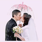 Clear Bubble Umbrella - Automatic Opening Clear Dome Umbrella with the Stylish J-Shaped Handle for Men and Women, Wedding, Outings and Large Group Gatherings, Graduations, Proms, or Daily City Walks