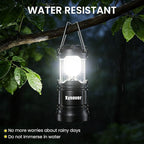 4-Pack Portable Camping Lanterns,LED Battery Powered Lights Tent Lamp Magnetic Base,Hanging Hook,Collapsible, Waterproof for Emergency, Hiking,Hurricane,Campsites,Lanterns for Power Outages