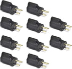 Ceptics Switzerland sev 1011 Travel Power Plug Adapter Accepts NEMA 5-15R - ETL Certified - Industrial Grade (IG-11A-10PK)