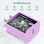 Upgraded Apple Watch Charger, Magnetic Fast Charger, USB C Charger Block Plug Adapter with 6FT iWatch Portable Wireless Fast Charging Cable Cord for iWatch Series Ultra/9/8/7/6/SE/SE2/5/4/3 Purple