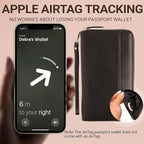 Travel Document Organizer - RFID Passport Wallet Case Family Holder Id Wristlet