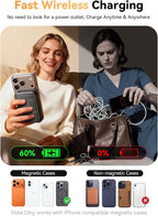 for Magsafe Power Bank, 10000mAh Wireless Portable Charger with Foldable Stand, 20W PD Fast Charging, Travel Essential for Magsafe Battery Pack, Compatible with iPhone 17/16/15/14 Series