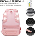 Volher Laptop Backpack,Business Travel Anti Theft Slim Durable Laptops Backpack,Water Resistant College Computer Bag for Women & Men Fits 15.6 Inch Laptop and Notebook-Light Pink