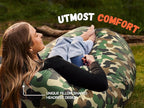 WEKAPO Inflatable Couch Air Lounger Chair - Camping & Beach Accessories, Portable Blow up Sofa for Hiking, Lawn, Indoor/Outdoor Movies & Music Festivals. Lightweight and Easy to Set Up Air Hammock