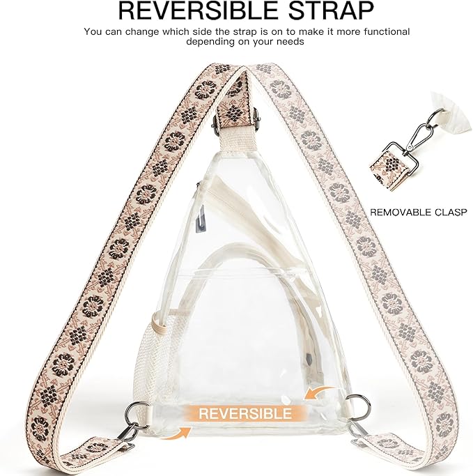 LATMAP 7L Sling Bag For Women Men Backpack Fanny Pack Crossbody Chest Travel Shoulder Belt Bags Purse Handbag PU Leather