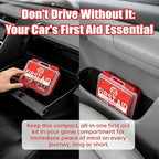 Gevoke Mini First Aid Kit - 135 Piece HardCase First Aid Box for Home, Car, Travel, Camping, Hiking, Truck, Sports, Office, Vehicle & Outdoor Emergencies - Medical Kit (Small)