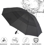 Umbrella Reverse Folding Umbrella Windproof Travel Umbrellas for Rain - Easy Auto Open Close, Durable & Compact Umbrella, Strong Fiberglass Frame, Waterproof Canopy - Backpack, Purse, Portable Umbrella for Travel