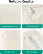 BAGSMART Foldable Tote Bag with Drawstring Bag, Tote Bag Shoulder Bag Top Handle Handbag for Travel, Work, Beach, Gym