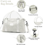 HYC00 Travel Duffel Bag,Carry-on Overnight Weekender Bags for Women,Sports Tote Gym Bag with Wet Pocket