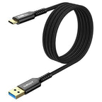 SUNGUY Android Auto USB C Cable, 5FT Braided 3A Fast Charging & 10Gbps Data Transfer USB C CarPlay Cable, Compatible with iPhone 17/16/15 Pro Max, Galaxy S22 S21 Note 20, Pixel 6 5 (Black)