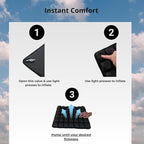 Inflatable Airplane Seat Cushion – Travel Seat Pad for Long Flights, Comfortable Air Travel Cushion with Built-in Thumb Pump for Quick Pressure Relief