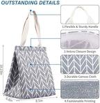 iknoe Insulated Lunch Bag for Women & Adults, 9L Foldable Wide-Open Cooler Bag with Pockets, Leakproof & Portable, for Picnic, Office, Beach(Gray diamond)