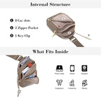 INICAT RFID Blocking Sling Bag, Anti Theft Crossbody Bag for Women, Travel Fanny Pack Style Purse, Vegan Leather
