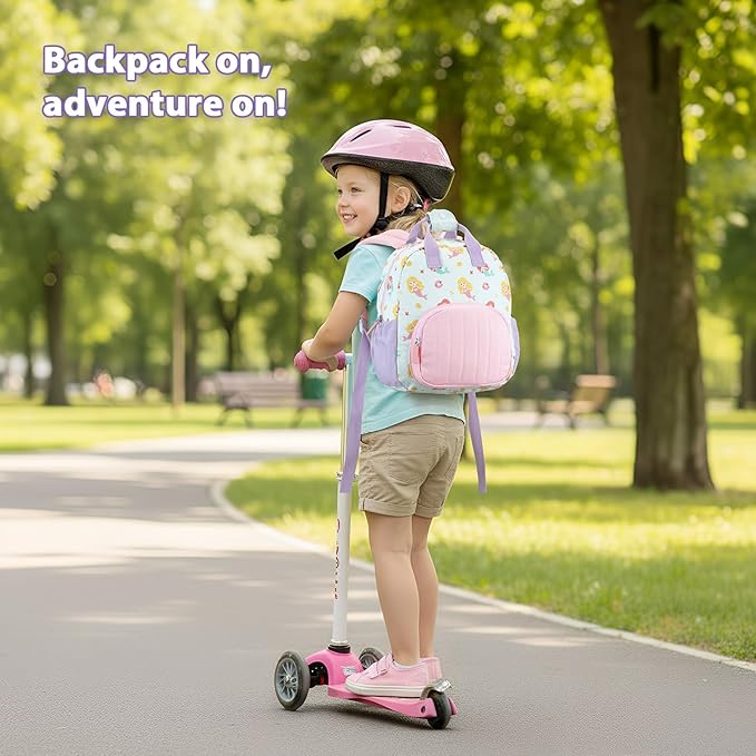 GAGAKU Toddler Backpack for Girls 2-4 years Kids Mini Backpacks Cartoon Breathable Comfortable Preschool Daypack for School Travel Lightwieght Bag - Pink