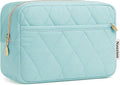 Noozion Makeup Bag Travel Toiletry Bag, Puffy Padded Cosmetic Bag for Women, Makeup Organizer Case, Wide-open Pouch Purse, Travel Essentials