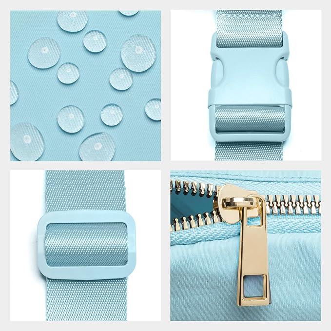 Gitus Gifts for 7 8 9 10 11 Year Old Girls Belt Bag Fanny Pack Crossbody Bags with Initial Letter Patch Birthday Gifts for Daughter Sister Friends Teen girls (Icing Blue-I)