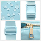 Gitus Gifts for 7 8 9 10 11 Year Old Girls Belt Bag Fanny Pack Crossbody Bags with Initial Letter Patch Birthday Gifts for Daughter Sister Friends Teen girls (Icing Blue-T)