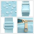 Gitus Gifts for 7 8 9 10 11 Year Old Girls Belt Bag Fanny Pack Crossbody Bags with Initial Letter Patch Birthday Gifts for Daughter Sister Friends Teen girls (Icing Blue-R)