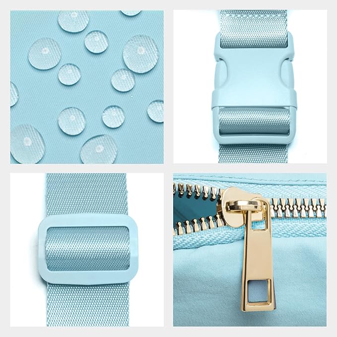 Gitus Gifts for 7 8 9 10 11 Year Old Girls Belt Bag Fanny Pack Crossbody Bags with Initial Letter Patch Birthday Gifts for Daughter Sister Friends Teen girls (Icing Blue-V)