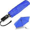 Compact Travel Umbrella for Purse - Flat Handle, Waterproof for Light Rain