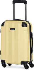 Kenneth Cole REACTION Out of Bounds Lightweight Hardshell 4-Wheel Spinner Luggage, Pale Banana, 20-Inch Carry On