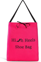 Premium Drawstring High Heel Shoe Bag – Travel-Friendly Dustproof Pouch for Heels & Sandals, Lightweight & Durable, 11 Color Options (pink)