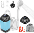 Portable Shower for Camping with 7800mAh Battery, Rechargeable Camping Shower with Intelligent LED Display, 3 Spray Modes, IPX8 Waterproof Outdoor Camp Pump for Hiking, Travel, Car, Pet