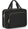 Wedama Toiletry Bag for Women, Medium Cosmetic Travel Bag, Hanging Toiletry Bag for Bathroom, Thickened PVC Waterproof Makeup Bag, Toiletries Bag for Travel Business Trips and Camping, Black