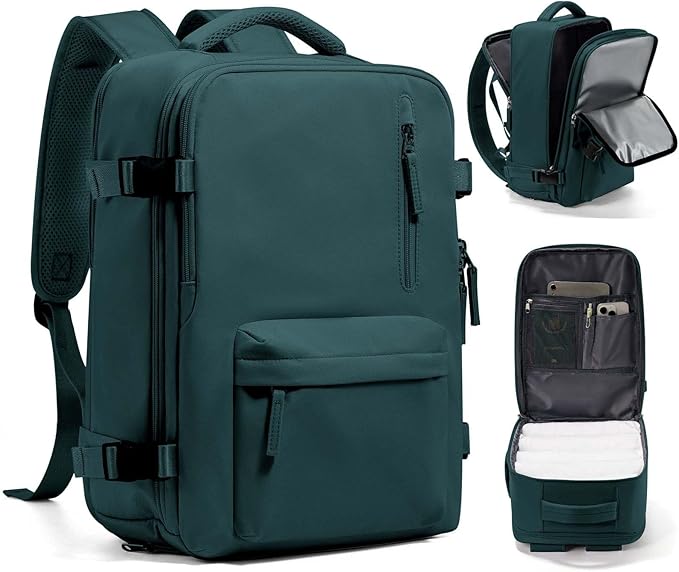 Travel Backpack Women,Carry On Backpack Flight Approved 18x14x8 inches Bag Spirit Airlines Personal ltem,College Sports Hiking Rucksack Waterproof Outdoor Casual Daypack Laptop Blackpack,Peacock Blue