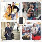 Passport Holder Family, RFID Blocking Travel Wallet Women Men, Travel Document Organizer Premium Wallets Passport Holders Bag, Lightweight Zipper Credit Cards Case Cover for Travel, (Black-Medium)