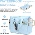 Bluboon Waterproof Beach Tote Pool Bags for Women Ladies Extra Large Carry On Bag With Wet Compartment for Weekender Travel