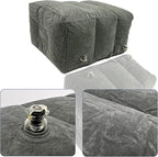 Mediss Inflatable Foot Rest Pillow, Leg Elevation Stool for Office Desk, Car, Chair, Airplane Travel Bedridden Elderly, Height Adjustable(15"×11"×14.5")