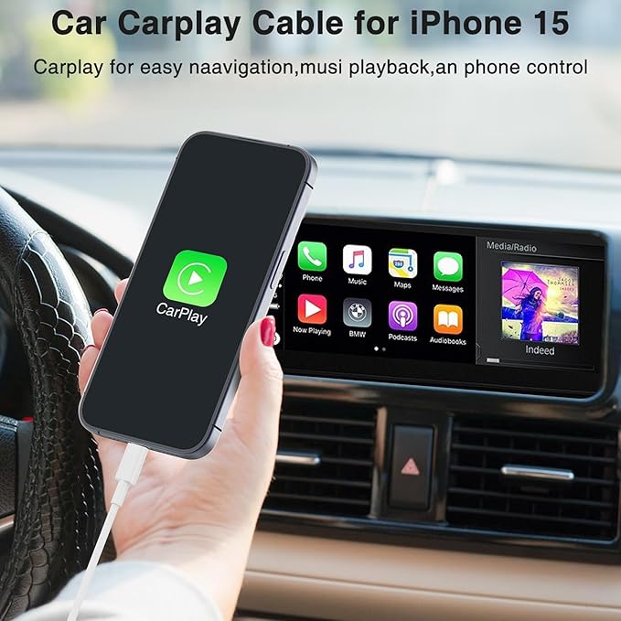 Car Carplay Cable for iPhone 17 16 15 Charger Cord,4 Pack 6FT USB A to USB C Cable for iPhone 17 Pro Max/16 Pro/15 Plus Charger,USB C Car Charger for Apple 17 Air/16 Pro Max/16e/15-Colored