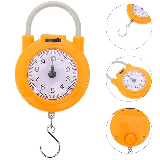 Alipis Portable High Precision Spring Scale with Hook Lightweight Mini Travel Luggage Scale for Home and Fishing Use