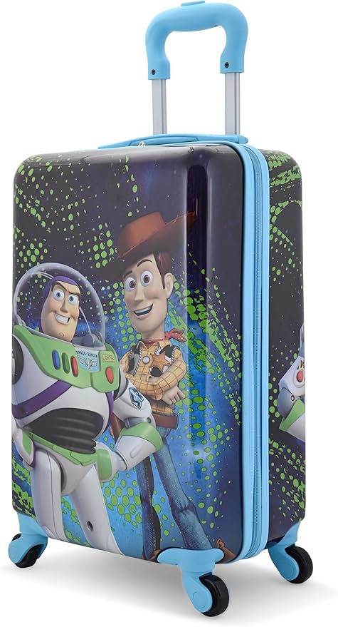 Disney Toy Story 20" Hardshell Luggage - Woody Buzz Cute & Durable Hard-side Suitcase for Travel with Spinner Wheels 20"x12"x8"