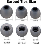 Silicone Replacement Earbud Tips Ear Tips Fit Most in-Ear Earbuds(Inner Hole 3.8mm -5.1mm) Headphone Rubber Tips Earbud Covers 9 Pairs S M L