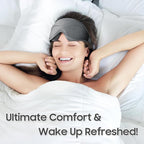 Sleep Mask - Total Blackout 3D Sleeping Mask, Super Lightweight & Silky Soft Eye Mask for Sleeping, Fully Adjustable Fit for Home, Office, Traveling, Meditation, Yoga, Gray, Mothers Day Gifts