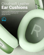 Wentronic Y01 Wireless Noise Canceling Headphones Bluetooth 5.3 Over Ear Headphones with Microphone, Hi-Res Audio, 48H Playtime, Foldable Comfortable Earpads,Compatible with iOS,Android,PC, Green