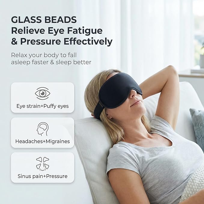 Weighted Eye Mask for Sleeping 2 Pack: Gentle Pressure Blackout Sleep Mask with 3D Contoured Cups, Zero Eye Pressure Sleep Mask for Lash Extensions, Memory Foam Travel Mask, Black Purple