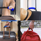 2 Pack Luggage Handle Wraps for Suitcase, Bright Color Comfort Soft Handle Covers (Blue)