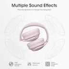 YUMONDEAR Bluetooth Headphones Over Ear, 80 Hrs Playtime Wireless Headphones with ENC Mic, Deep Bass EQ, Foldable Comfort for Travel, Gym & Commuting, Stocking Stuffers