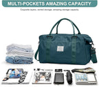 HYC00 Travel Duffel Bag,Carry-on Overnight Weekender Bags for Women,Sports Tote Gym Bag with Wet Pocket