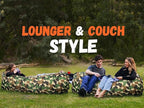 WEKAPO Inflatable Couch Air Lounger Chair - Camping & Beach Accessories, Portable Blow up Sofa for Hiking, Lawn, Indoor/Outdoor Movies & Music Festivals. Lightweight and Easy to Set Up Air Hammock