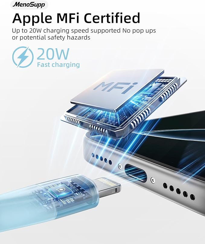 iPhone Charger 3Pack 10 FT Apple MFi Certified Lightning Cable Fast Charging iPhone Charger Cord Compatible with iPhone 14 13 12 11 Pro Max XR XS X 8 7 6 Plus SE iPad and More