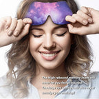 PrettyCare 3D Sleep Mask 2 Pack,Eye Mask for Sleeping 3D Contoured Sleeping Mask Blackout Out Light - Blindfold Airplane with Ear Plugs, Night Masks with Travel Bag (Ultra Purple and Black)