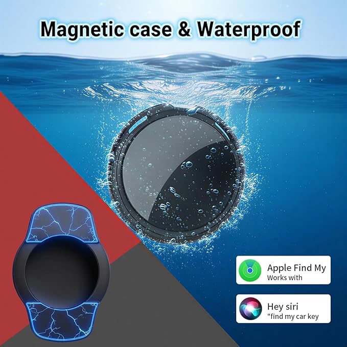 No Subscription GPS Tracker for Vehicles Work with Find My(iOS Only) Real-Time Mini Tracker Tags Global Coverage Hidden Car Location Tracking Tags Device with Magnetic Case No Monthly Fee Required