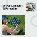 Inflatable Seat Cushion, Airplane Cushion,Portable Travel seat Pad with Pump for Airplane Car Stadium Camping, Green
